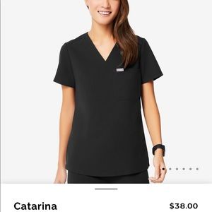 FIGS Catarina scrub top black